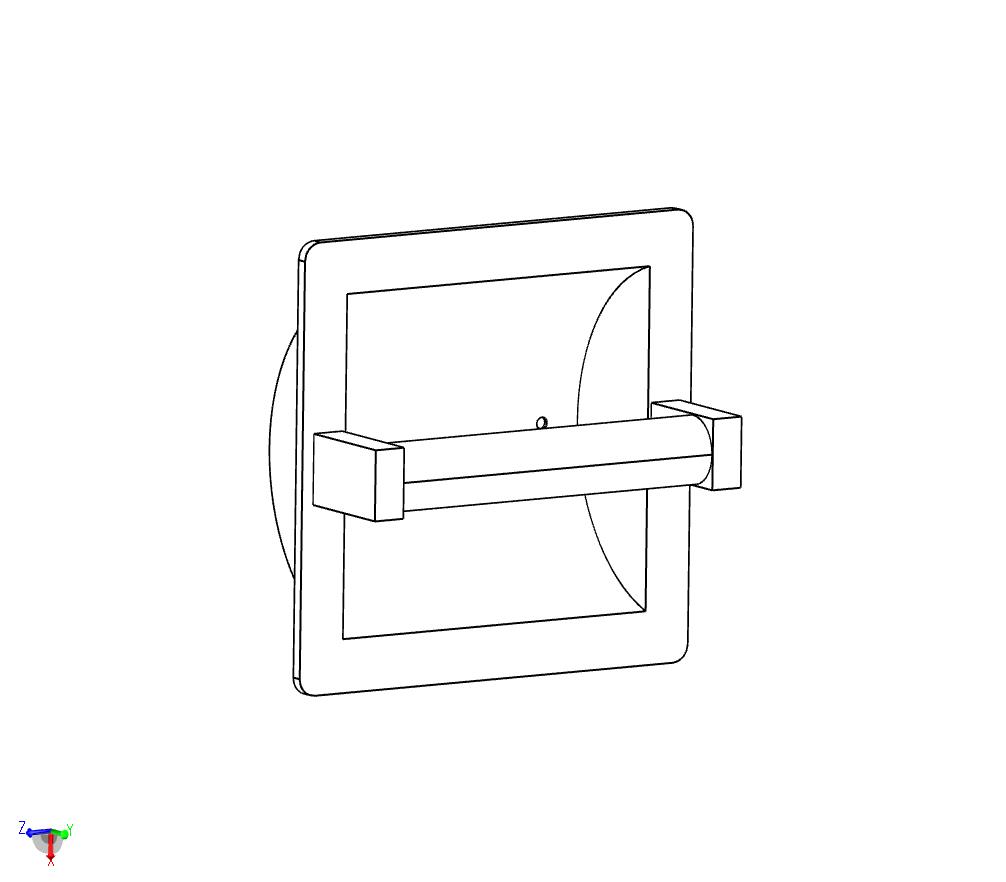 Recessed Toilet Tissue Holder – Frost