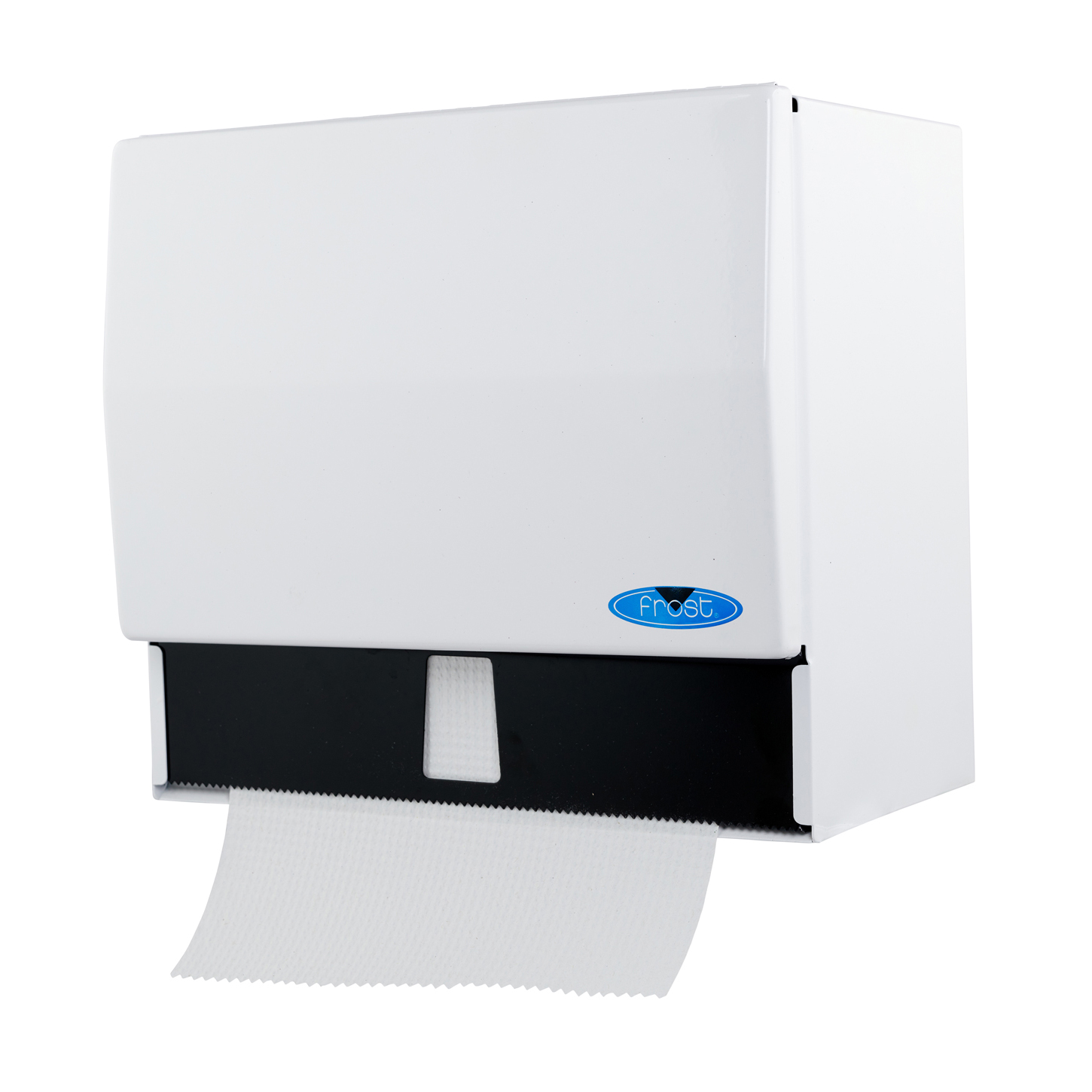 One Handed Tear Wall Mounted & Under Counter Paper Towel Holder Dispenser (White)