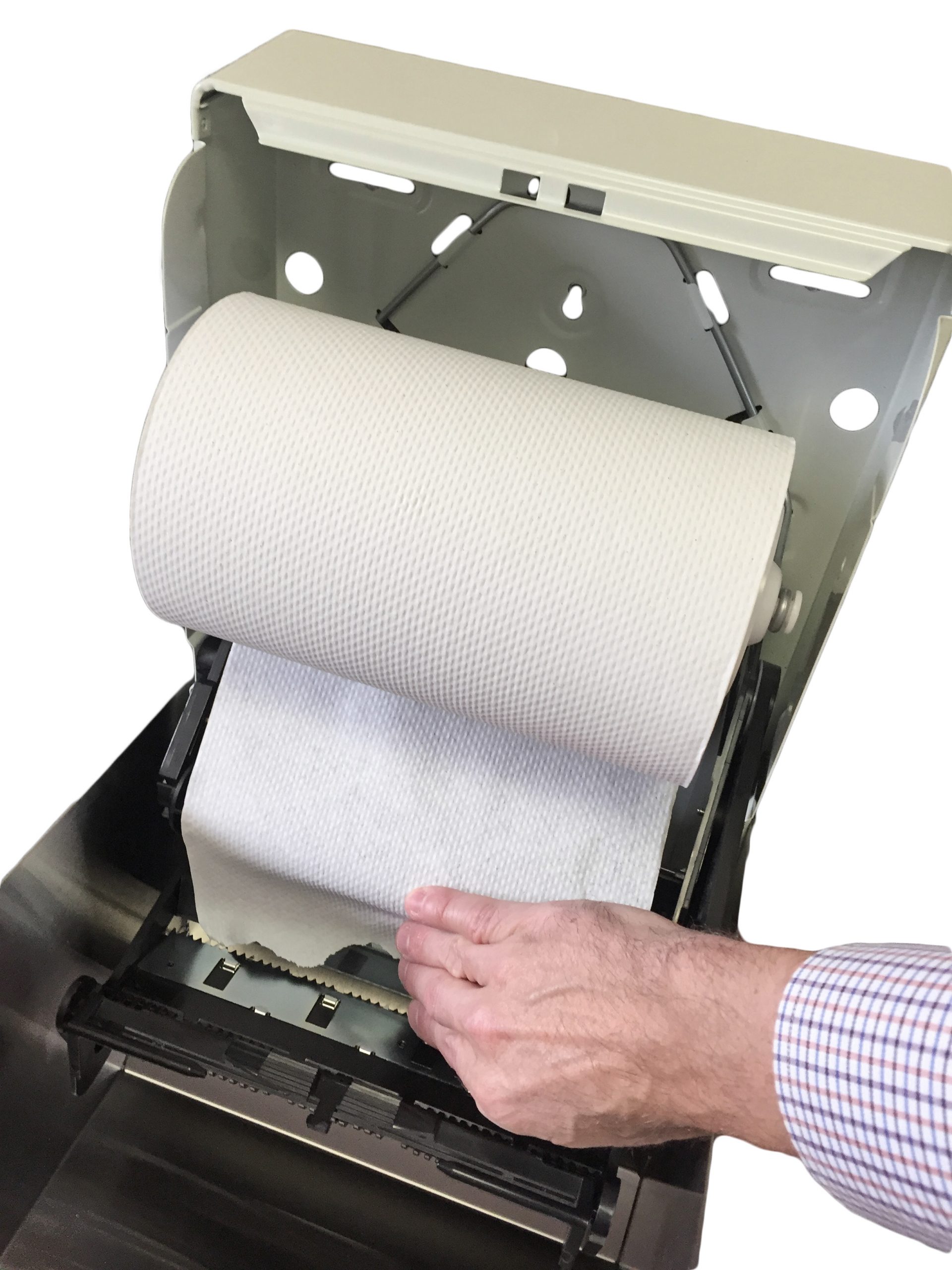 Control Roll Push Bar Universal Paper Towel Dispenser – Frost