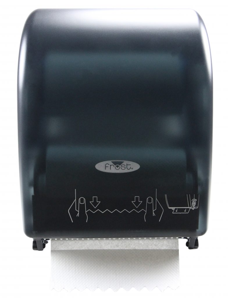 Mechanical Hands Free Universal Paper Towel Dispenser Frost
