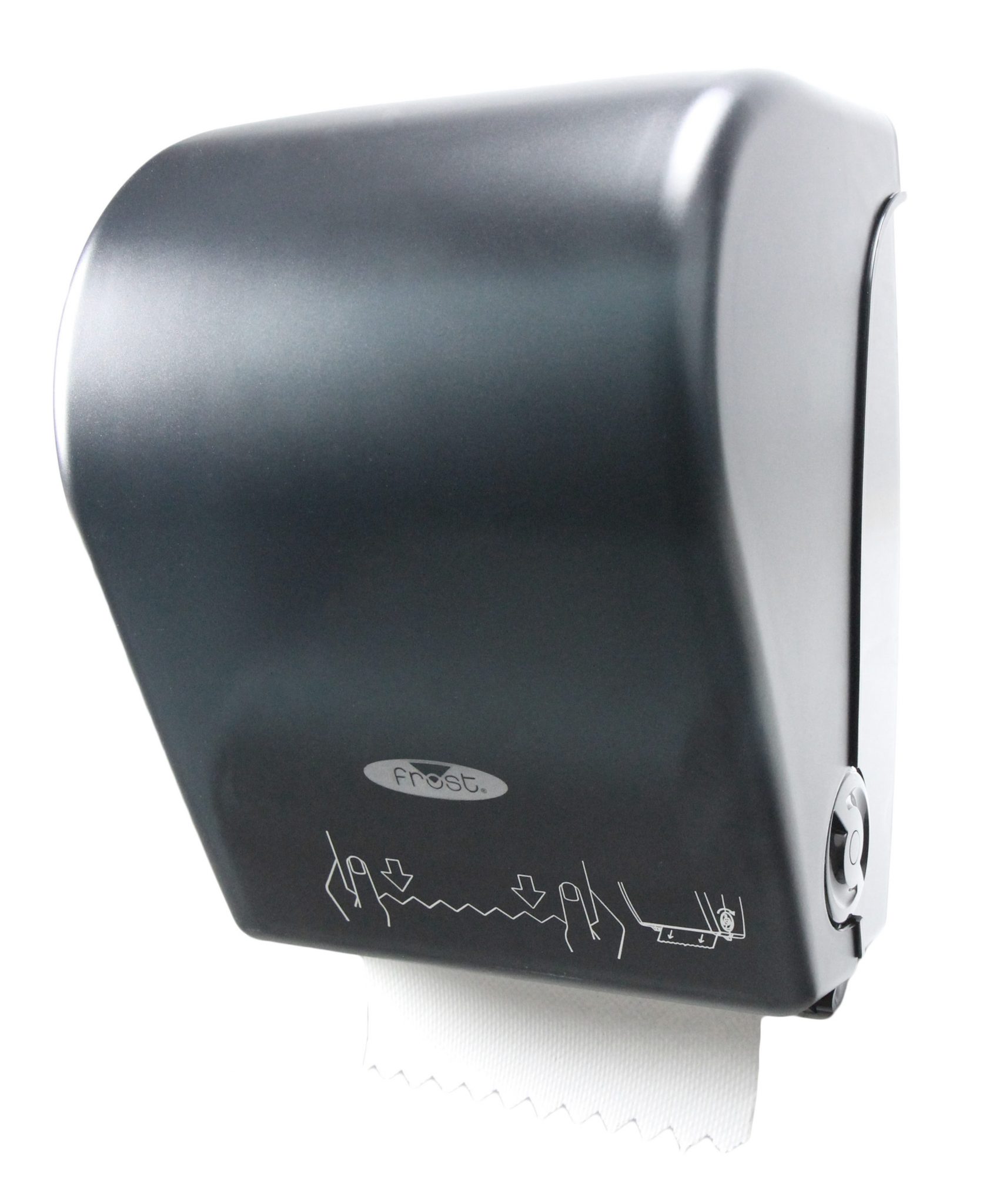 Mechanical Hands Free Universal Paper Towel Dispenser Frost