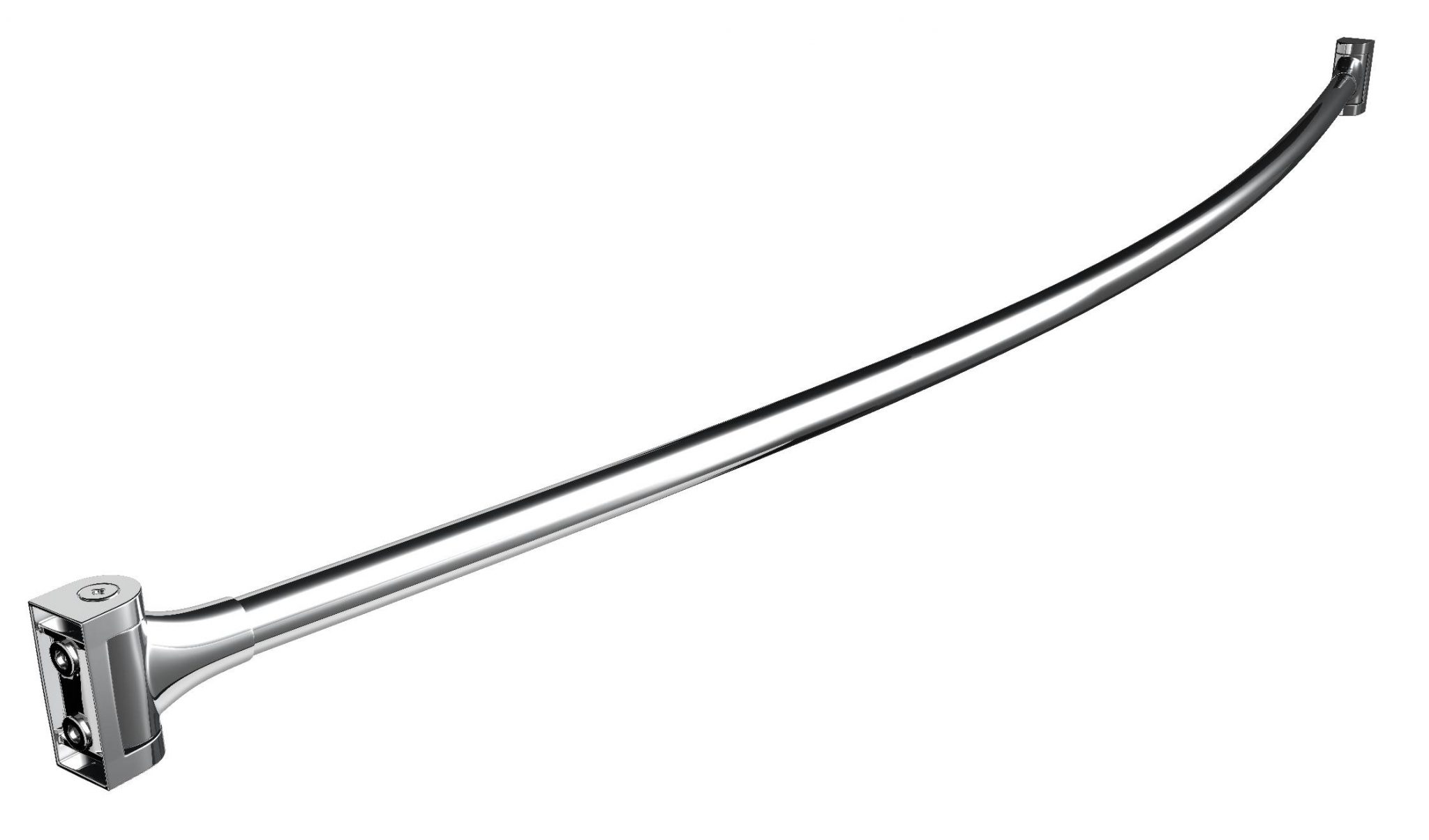 Stainless Steel 60” Curved Shower Rod Frost