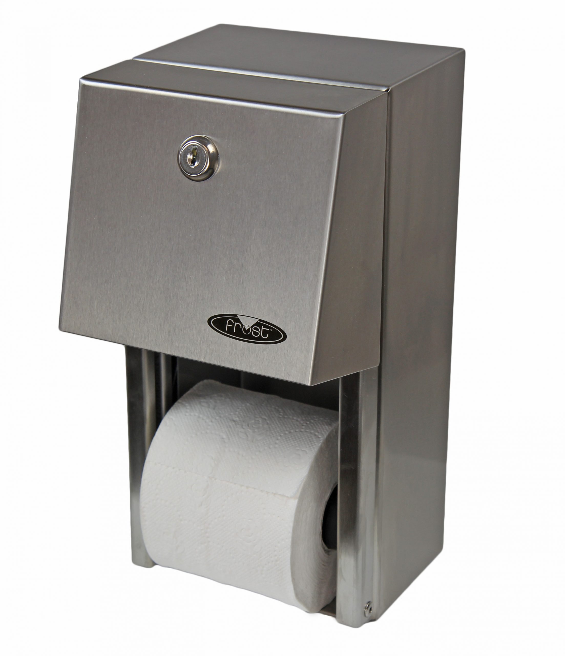 Distributeur de papier toilette en métal blanc pour rouleaux