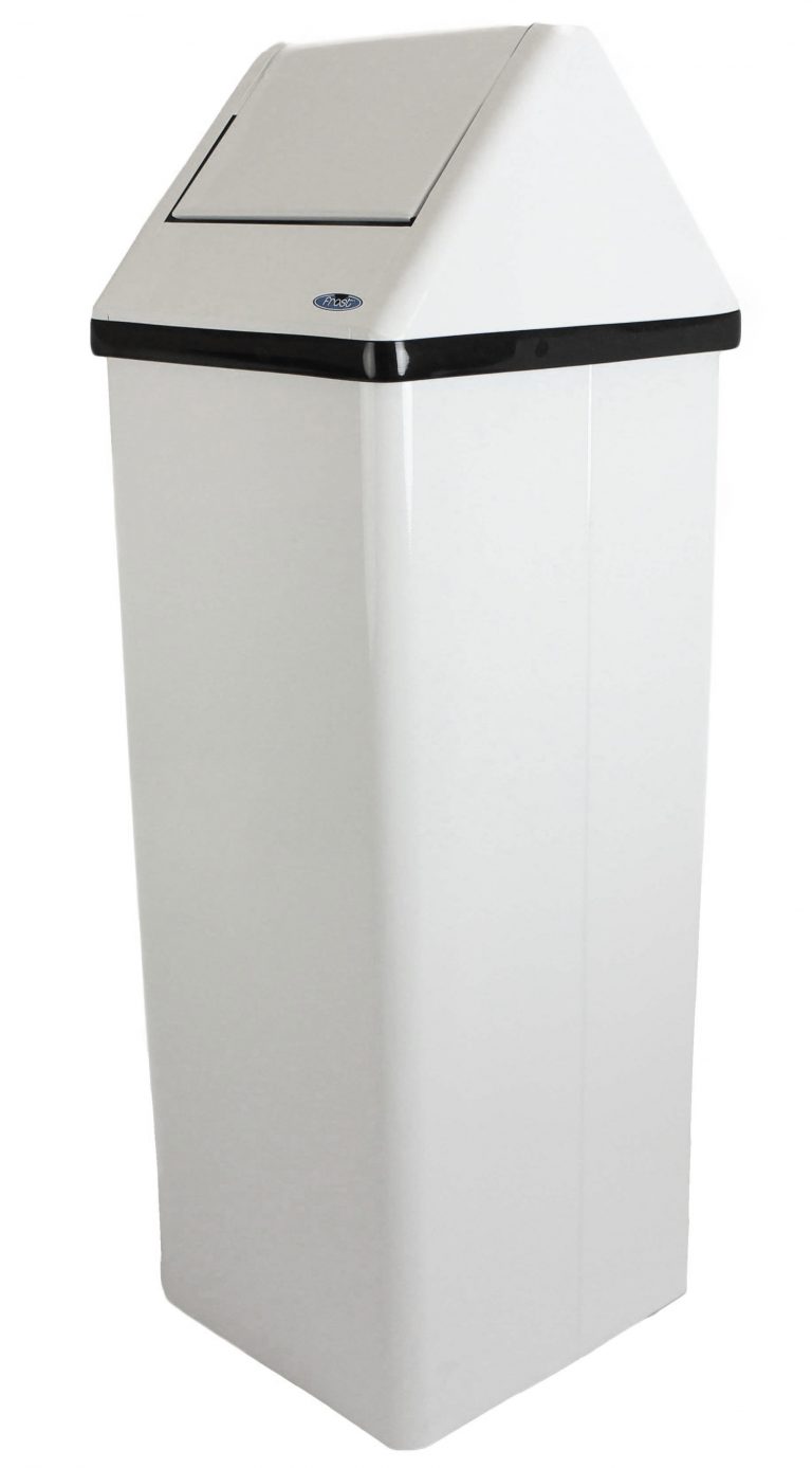 Free Standing Swing Top Waste Receptacle Frost