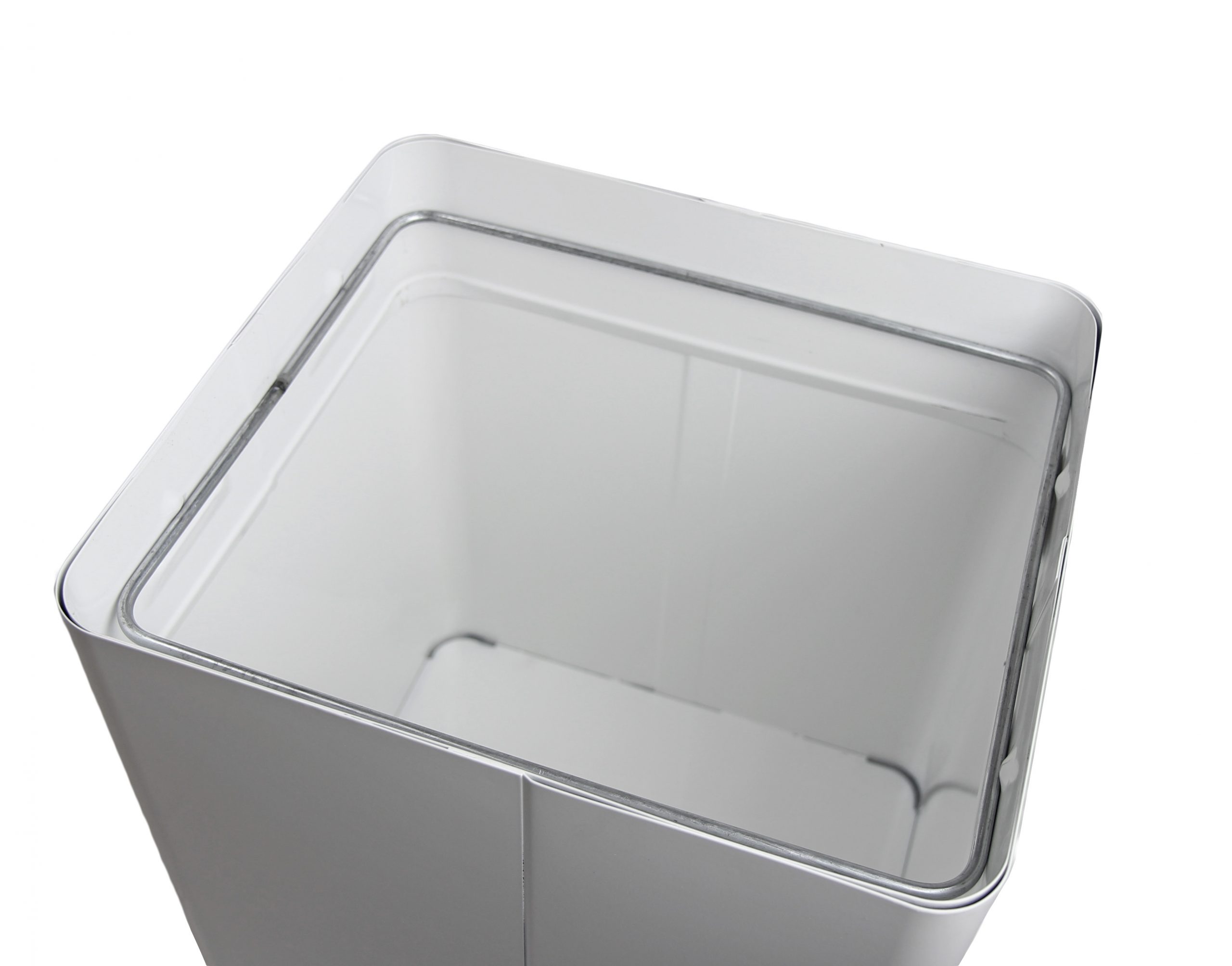 Imprinted 360 Open Top Waste Receptacle in Stainless Steel - 25 Gallon