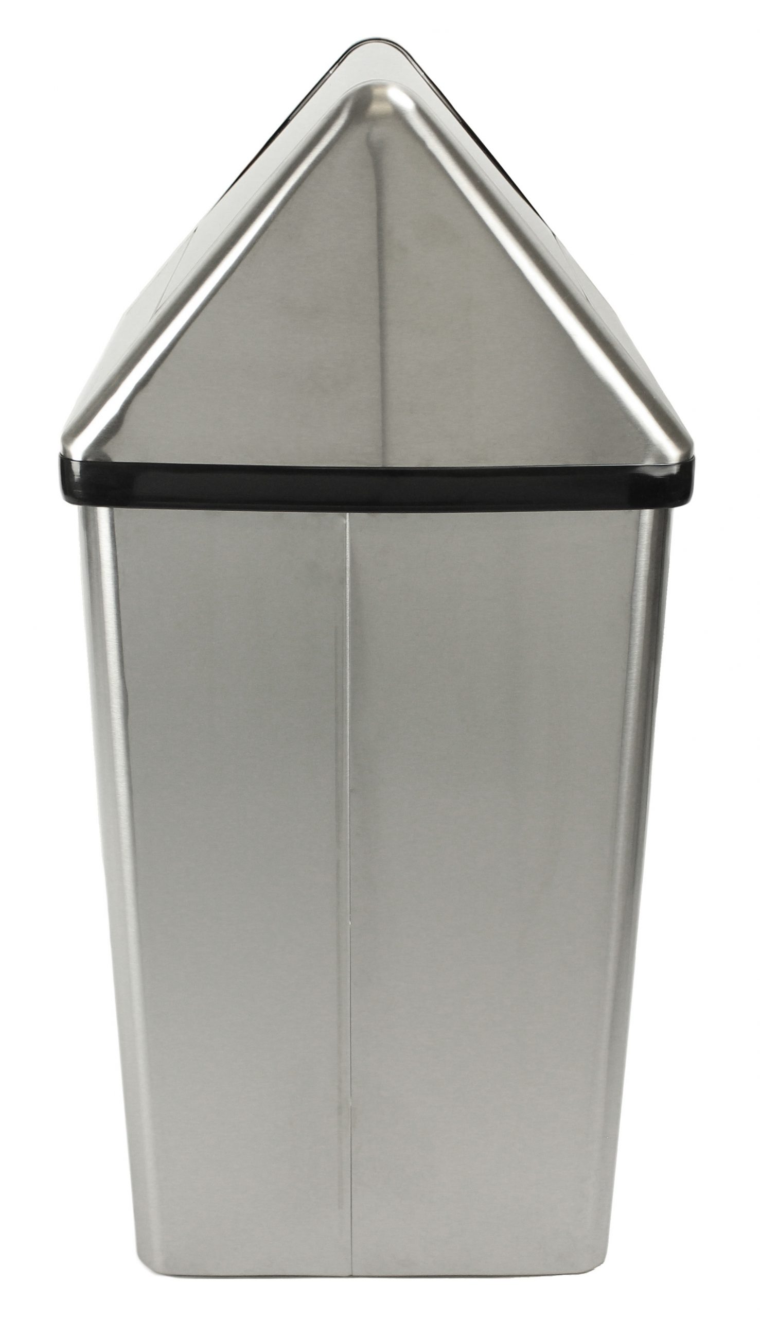 Imprinted 360 Open Top Waste Receptacle in Stainless Steel - 25 Gallon