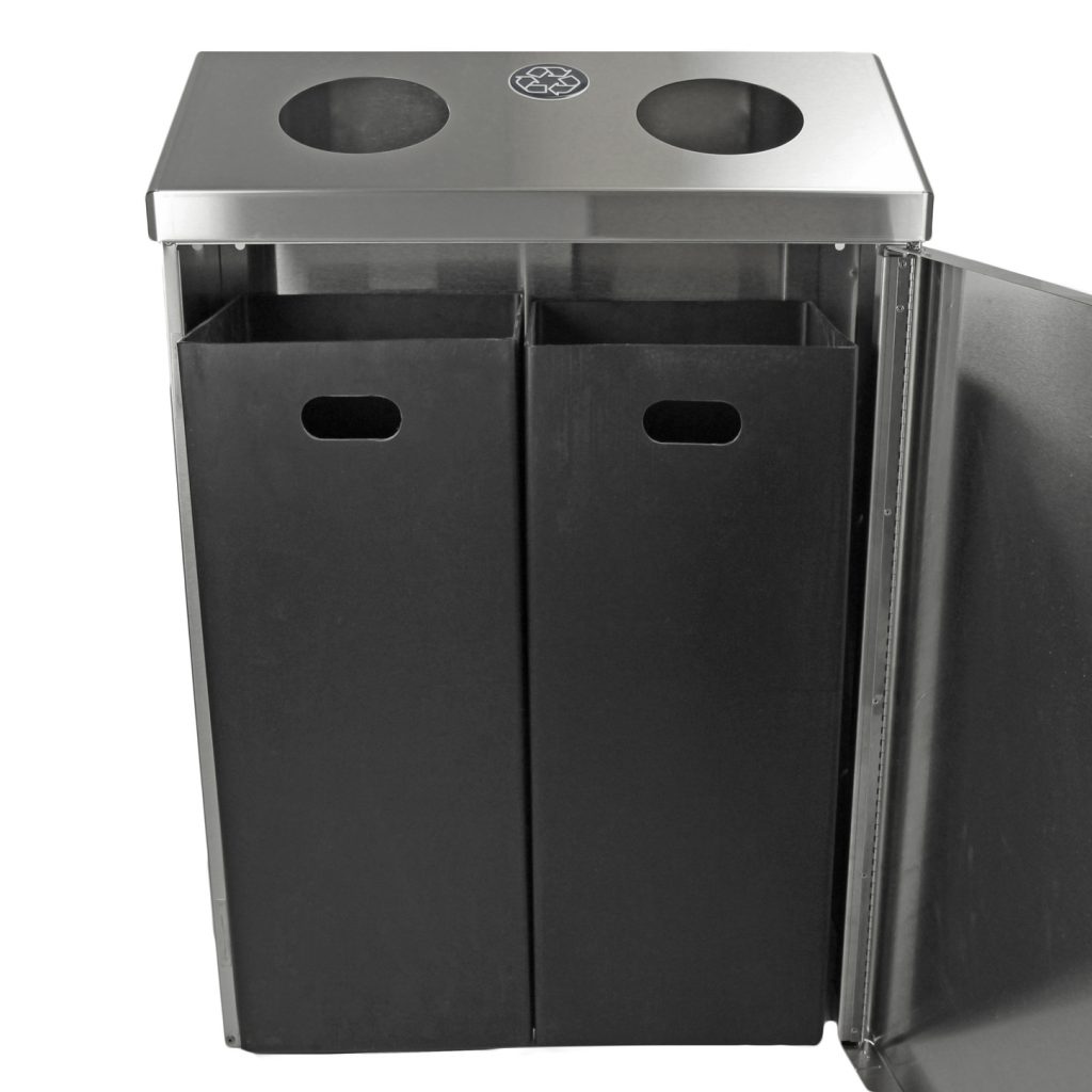 Stainless Steel Wall Mount Recycling Station Frost