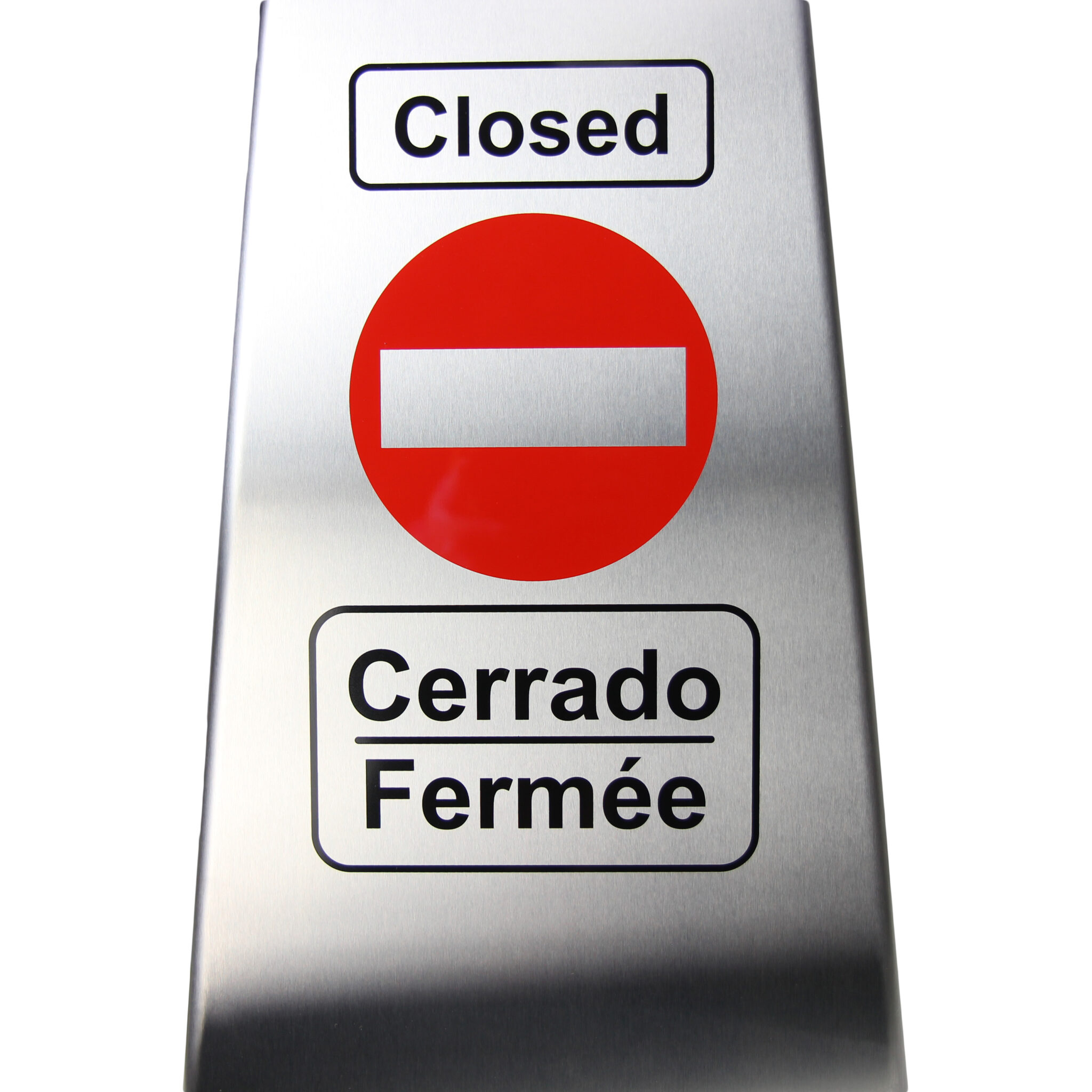 Frose Sign Stainless Steel Closed No Entry Floor Sign – Frost
