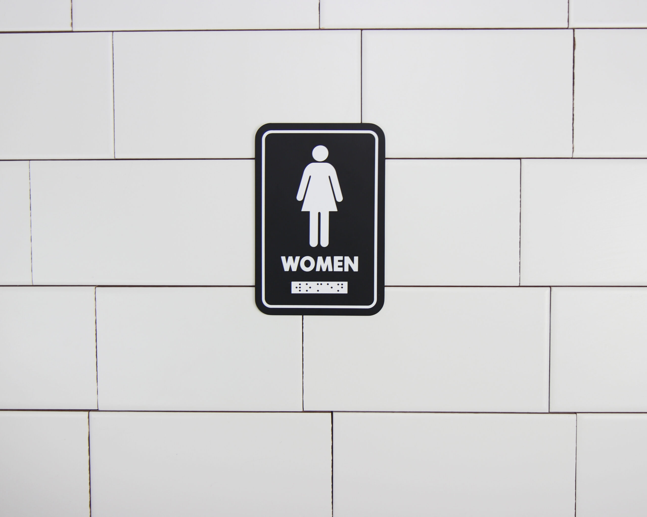 Frost code 961-BLK Female Washroom Sign In Use