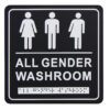 Washroom Signage – Gender Neutral with Braille Emboss – Frost