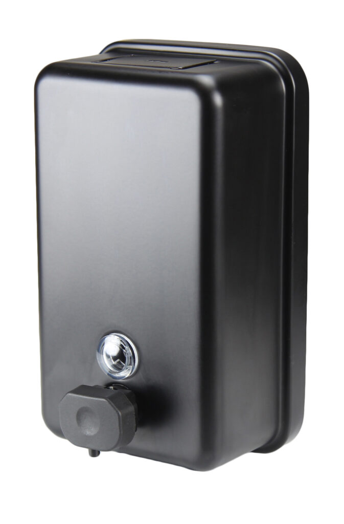 Frost 708A Metallic Stainless Steel Soap Dispenser – 40 Oz Capacity, Wall-Mounted Push Type